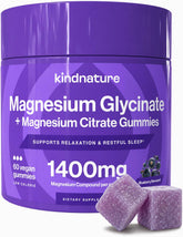 kindnature front label bottle showing branding and calm magnesium benefits