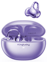 Kinglucky front view of earbuds and case showing compact design and portability