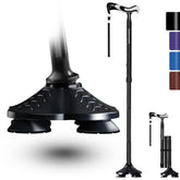 KingPavonini front profile cane showing upright self-standing benefit