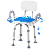 KingPavonini front view inside shower chair showing stable seating and accessible support