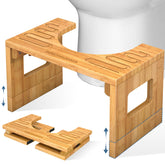 KingPavonini front view of stool showing sturdy bamboo and ergonomic profile