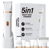 KINGTEE front view of white trimmer showing sleek design and portability benefit