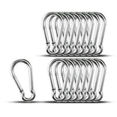 KINLINK front view of 15-pack 3.15in carabiners showing quantity and finish for organized storage