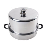 KITCHEN CROP front view of aluminum steam canner showing lid and handles for easy storage