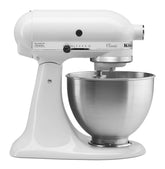 KitchenAid front view of mixer showing compact durable metal design for reliable mixing