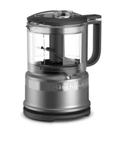 KitchenAid front view of Contour Silver chopper showing compact design and quick prep benefit