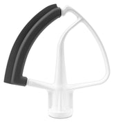 KitchenAid flex edge beater front view showing white finish and shape for easier mixing