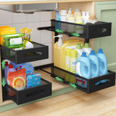 Kitstorack front view showing both mesh sliding drawers for easy access