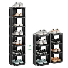 Kitstorack front view showing compact vertical shoe storage and neat organization