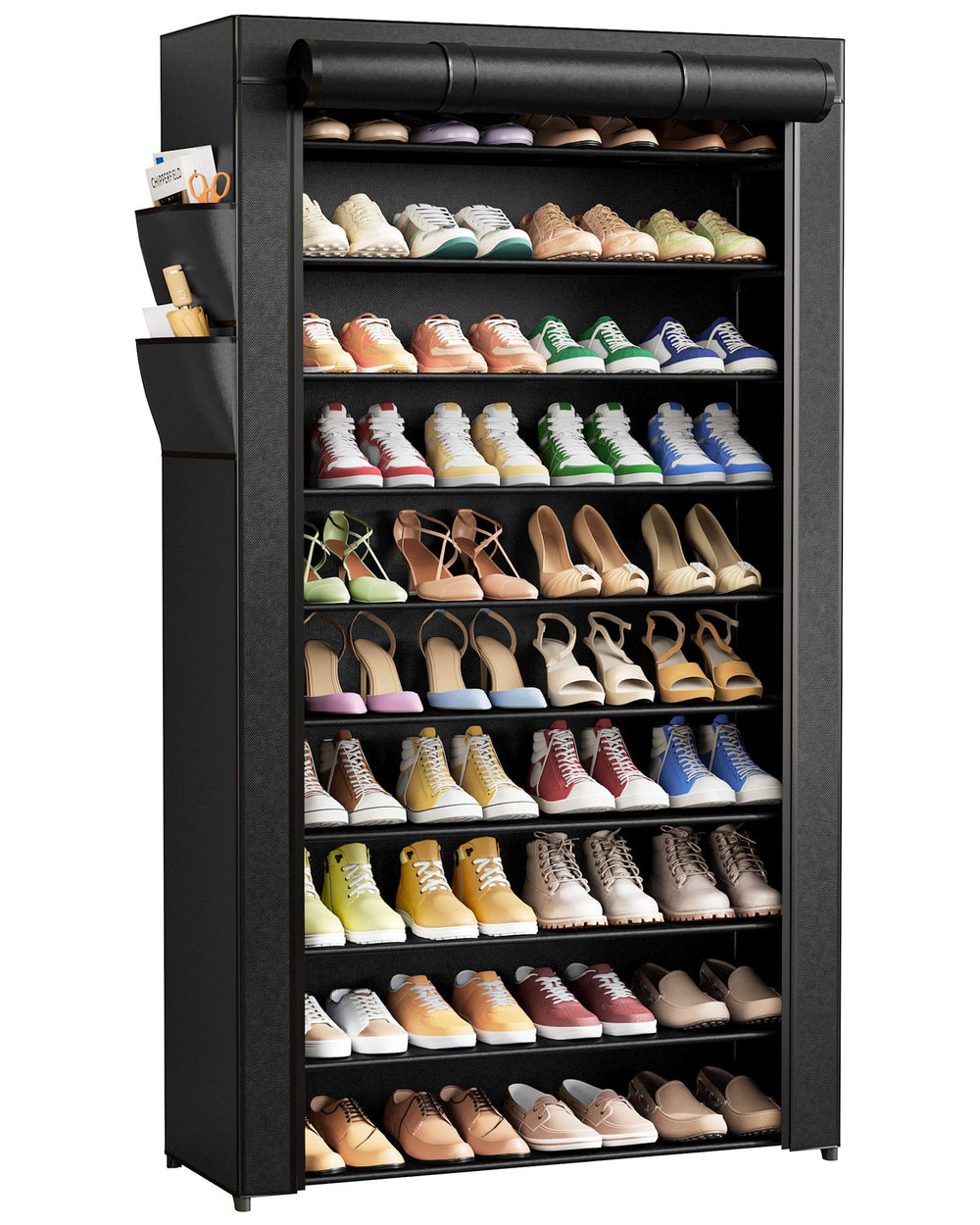 Kitsure front view assembled shows organized shoes and saves entryway space