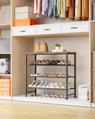 Kitsure shoe rack bottom clearance with robot vacuum passing under for easy cleaning