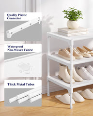 Kitsure shoe rack inside closet demonstrating compact vertical storage solution