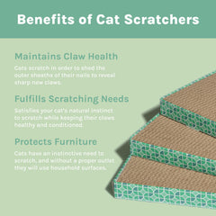 Kitty City scratcher clipped to door protecting frame from claw damage