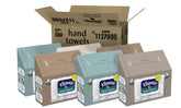 Kleenex front pack image showing pop-up dispenser and clean white design, promotes tidy refills