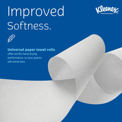 Kleenex roll installed in a commercial dispenser, easy maintenance