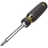 Klein Tools front view showing full 15-in-1 ratcheting screwdriver for jobsite efficiency