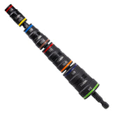 Klein Tools 32934 front view showing flip sockets and shaft for quick fastening