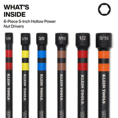 Klein Tools close-up of hollow shafts showing extended reach advantage