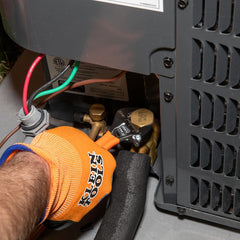 Klein Tools contoured plastic-dipped handle close-up providing improved grip and comfort