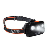 Klein Tools front view headlamp showing lens and housing for dependable work light