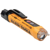 Klein Tools NCVT3P front view showing compact tester and pocket clip for easy carry