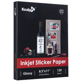 Koala front-packaging showing 120 sheets and glossy finish for professional labels