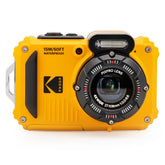 KODAK WPZ2 front view showing yellow rugged body and lens for dependable adventure shots