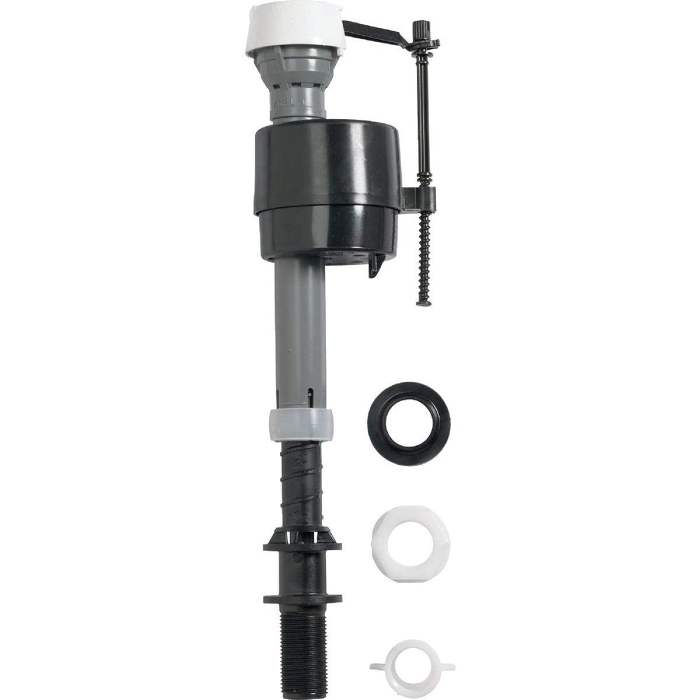 Kohler fill valve front view showing install-ready design and quiet refill benefit