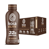 Koia Elite front label showing chocolate flavor and protein amount for easy recognition