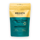 Kolkata Chai front pouch showing organic label and benefits