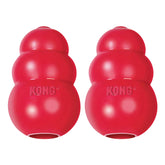 KONG Classic front view showing durable red rubber and shape for play