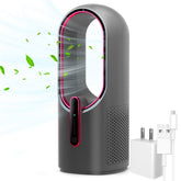 KONSIDEN front view of bladeless desk fan showing slim profile and modern look, enhances desk aesthetics