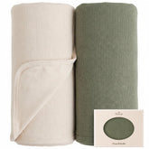 Konssy front view of two-pack blankets showing color and packaging, great for gifting