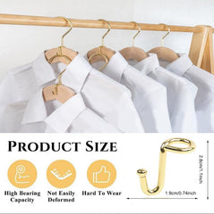 Koobay hooks attached to velvet hangers demonstrating non-slip benefit