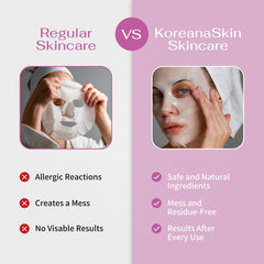 Koreana Skin close-up of hydrogel texture demonstrating cling and moisture delivery