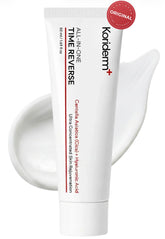 Koriderm tube front view showing packaging and clean design, highlights portability