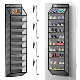 Kotkn front view over-the-door organizer showing neat shoe storage benefit space saving