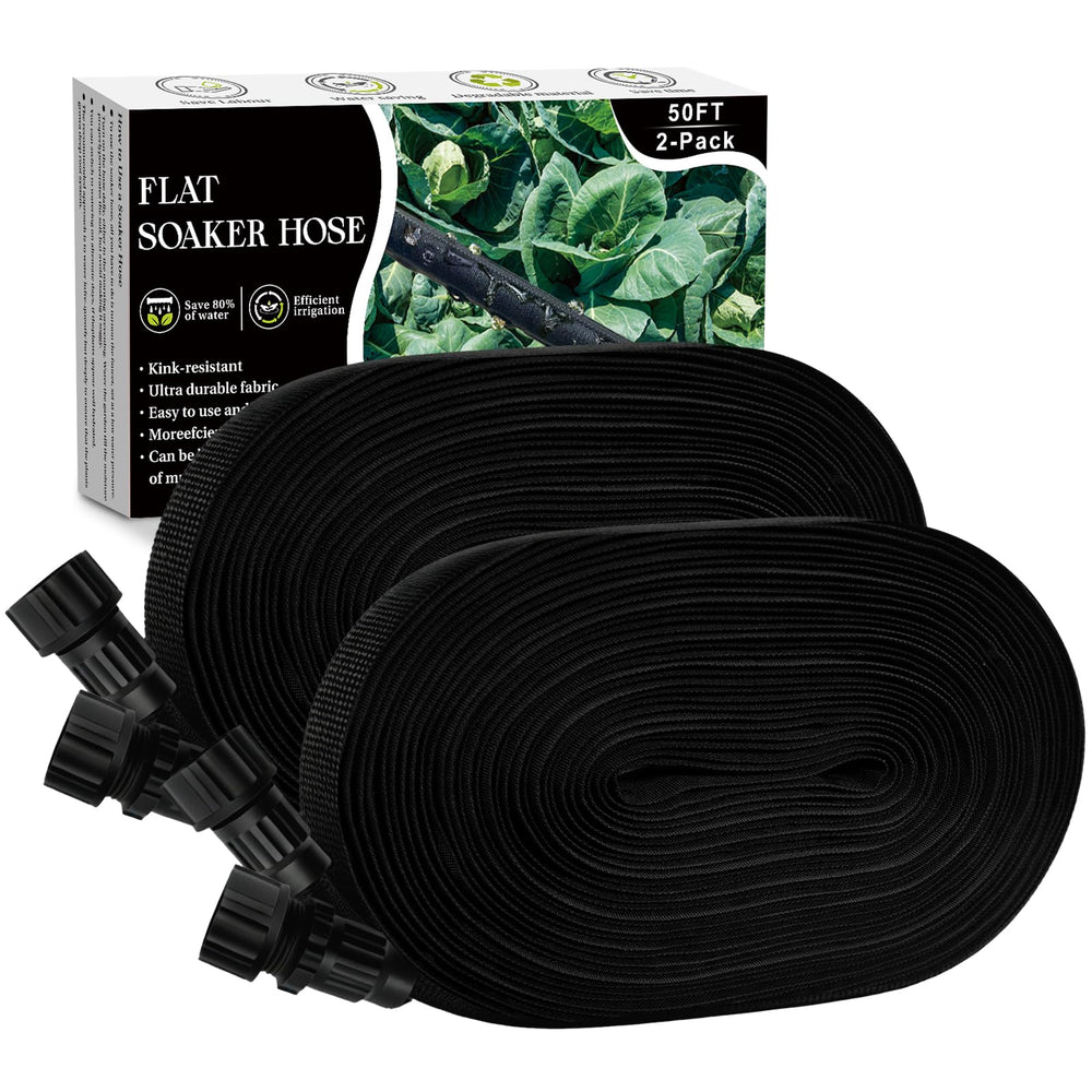 koulate front packaging showing two 100ft hoses and included fittings for easy identification