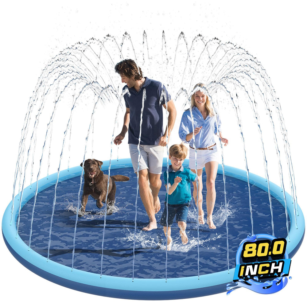 KOXOBET full front view of splash pad showing size and family-friendly play area benefits