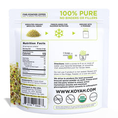 KOYAH close-up of powder texture highlighting fresh-like sprout preservation