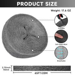 KQCXIK close-up of dense steel fibers demonstrating strong resilient texture