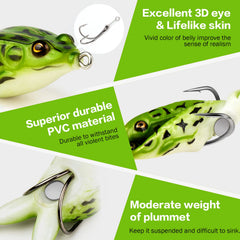KRLAO concealed double-barbed weedless hook exposed after strike benefit