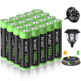 Kruta AA pack front view showing 20 batteries and clear labeling for long runtime