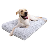 KSIIA front view of gray large crate bed showing plush surface and size benefit