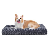 KSIIA front view dark gray bed showing full shape and fit, comfortable support