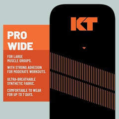 Athlete applying KT Tape Pro Wide to lower back to get broad support during workouts