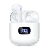 KTGEE T08 front view showing earbuds and case, clear compact design benefit
