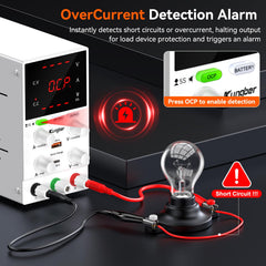Kungber output terminals with included power cords offering secure connections