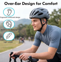 kurdene side view demonstrating silicone earhook fit and secure stability