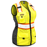 KwikSafety QUEEN BEE front view showing pockets and flattering fit for organized safety
